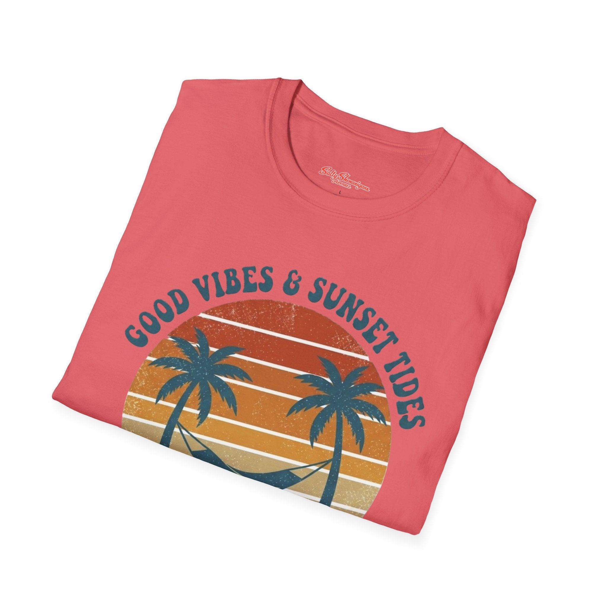 Good Vibes & Sunset Tides Salty Shenanigans Apparel Printify