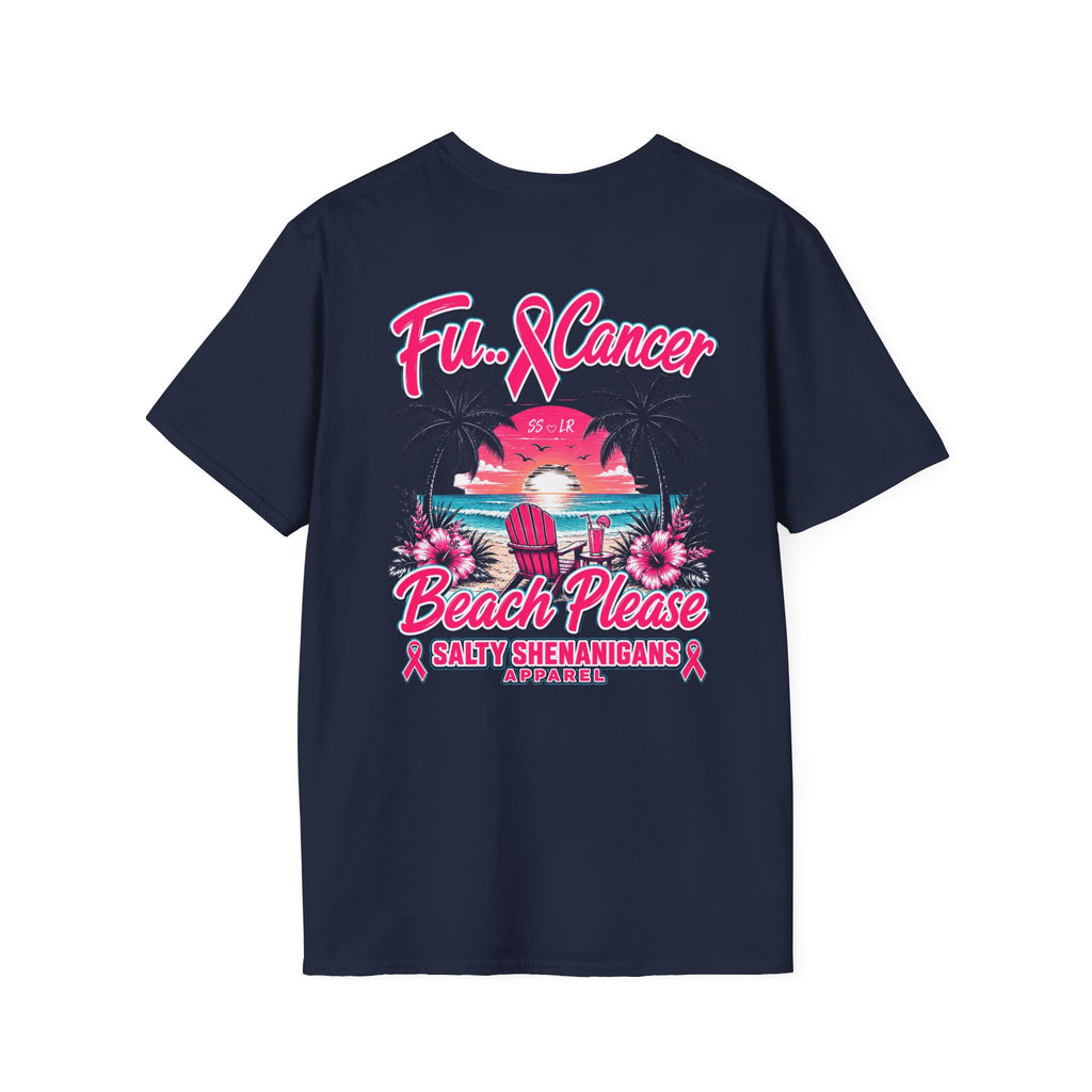 Fu.. Cancer – Beach Please | Cancer Awareness Beach Shirt Printify