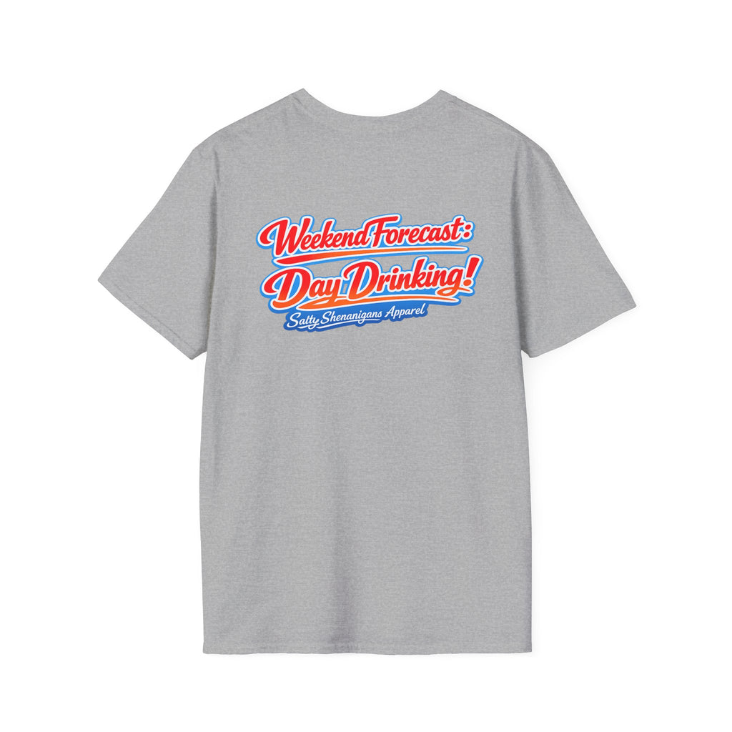 Salty Shenanigans Apparel Weekend Forecast Day Drinking T-Shirt Printify