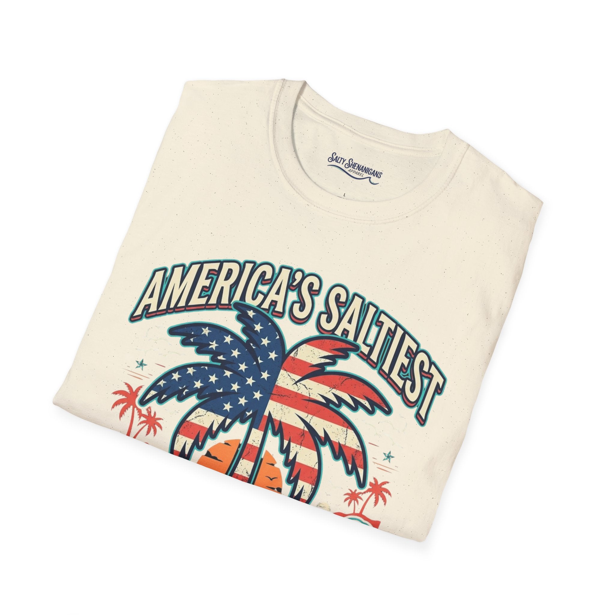 America's Saltiest Patriotic Palm Tree T-Shirt Printify