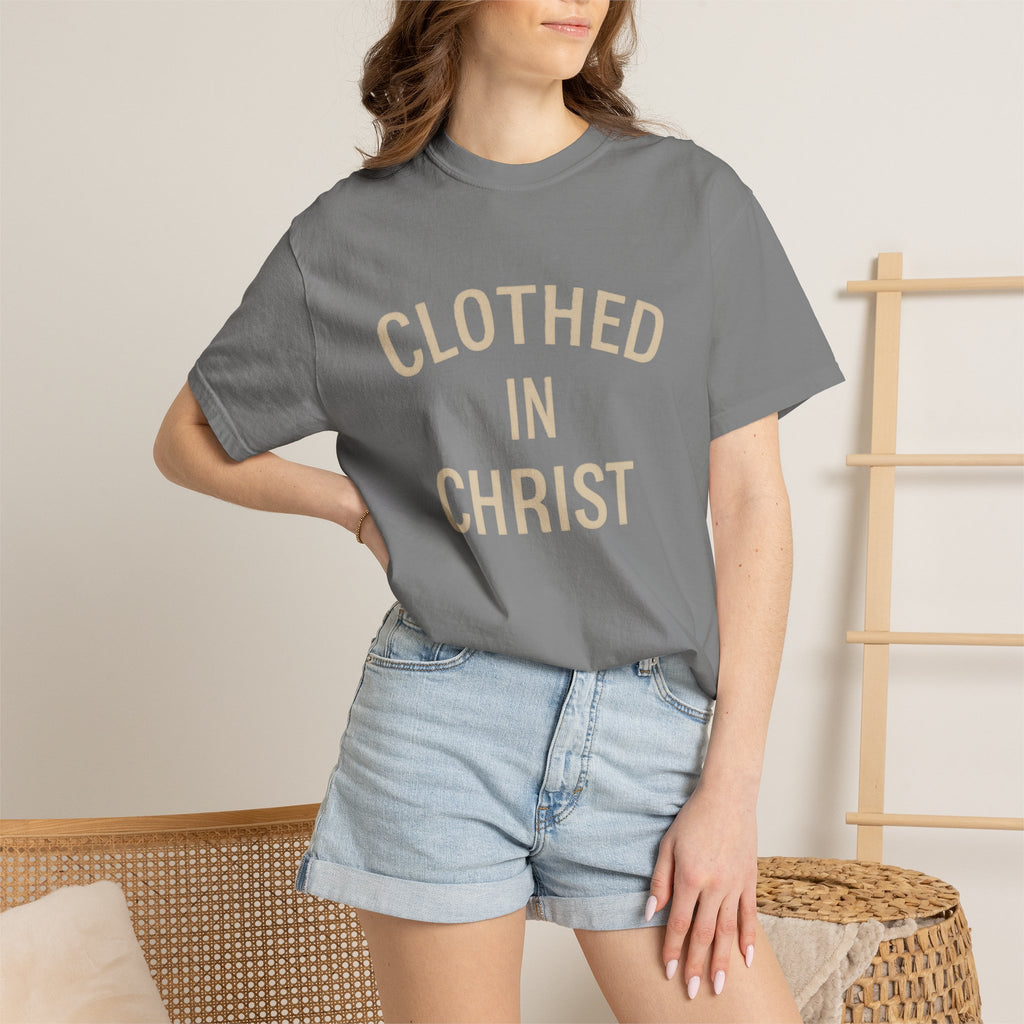 Clothed in Christ T-Shirt — Faith-Based Christian Tee Printify