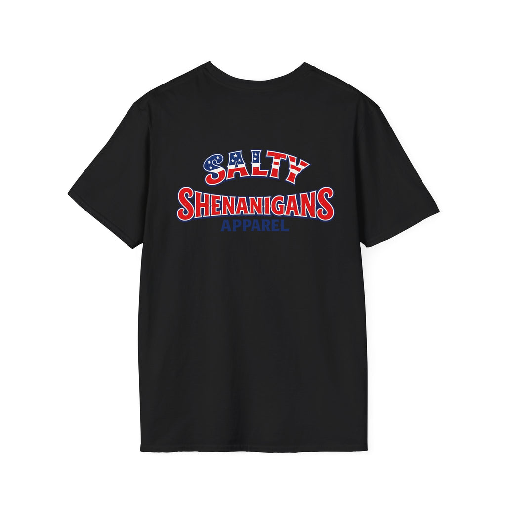 Salty Shenanigans Americana Logo Tee – Printify