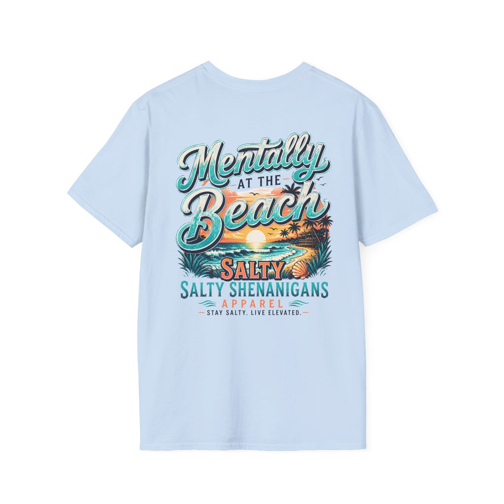 Mentally At The Beach Beach Bar T-Shirt | Premium Coastal Apparel Printify
