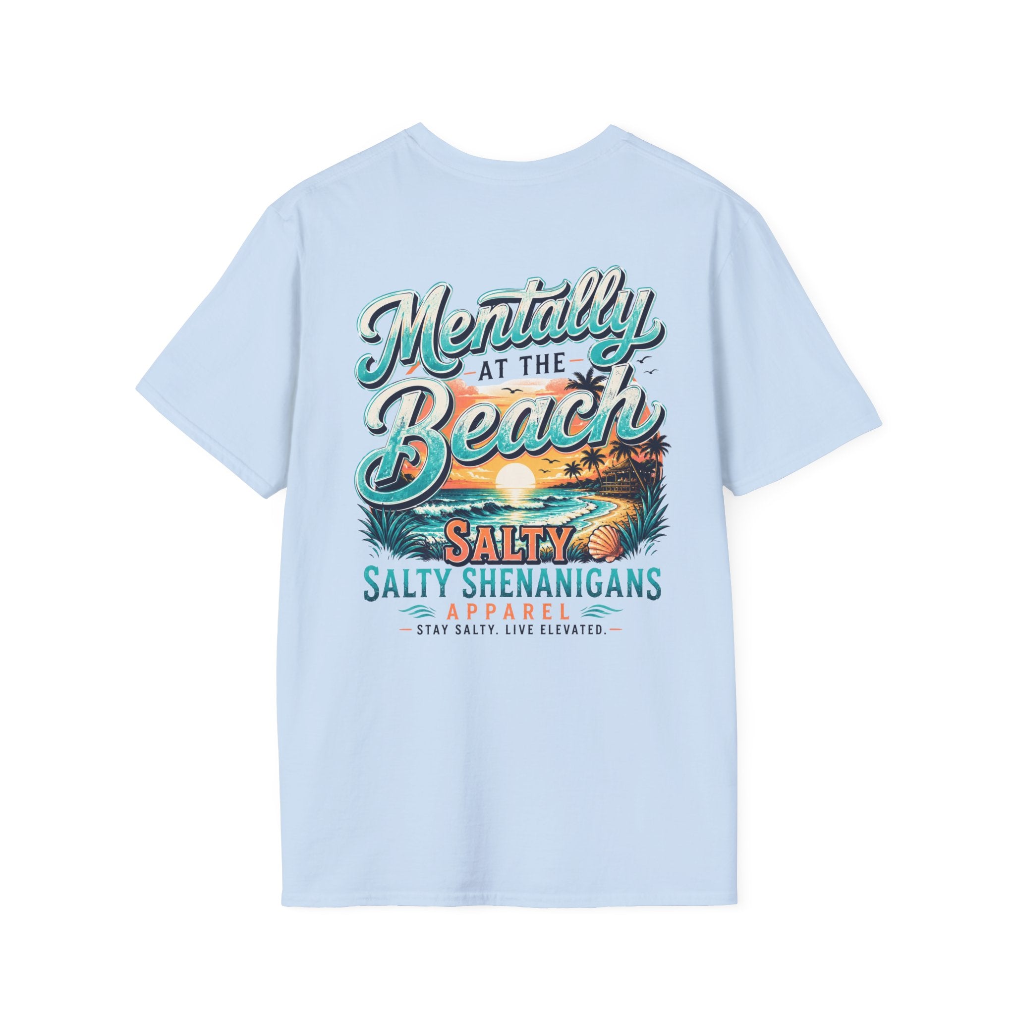 Mentally At The Beach Beach Bar T-Shirt | Premium Coastal Apparel Printify