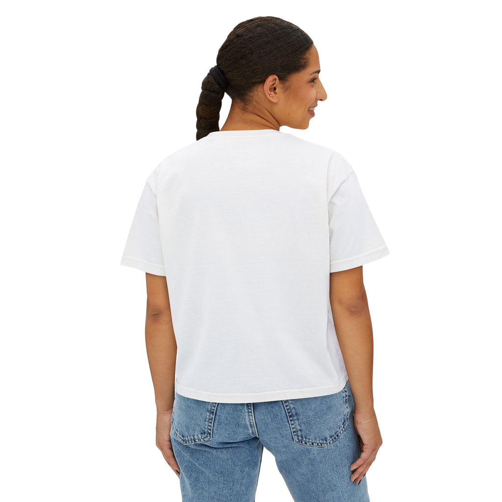 SALT Women's Boxy Tee - 'Salty Shenanigans' Beach Sunset Graphic Printify