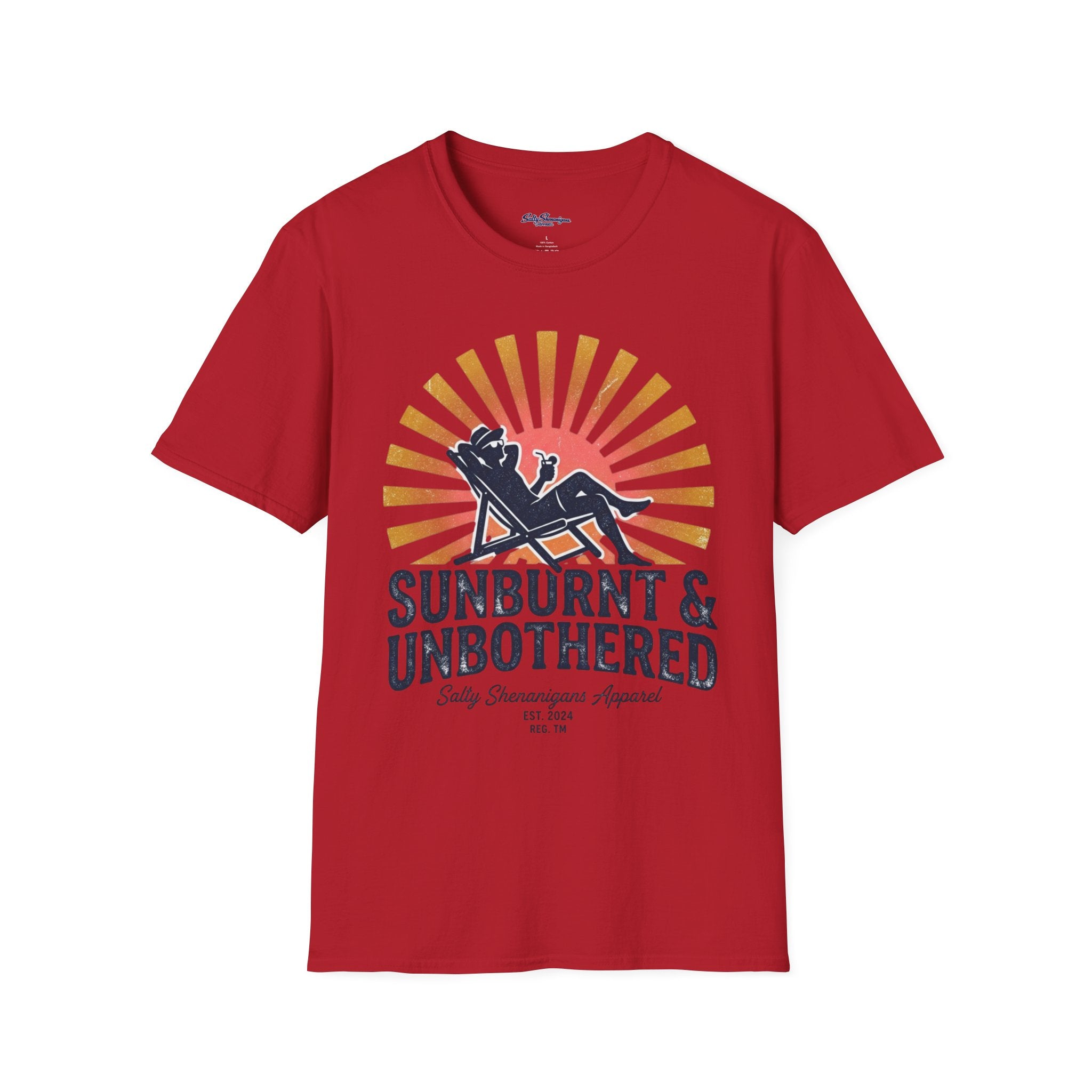 Salty Shenanigans Apparel Sunburnt & Unbothered T-Shirt Printify