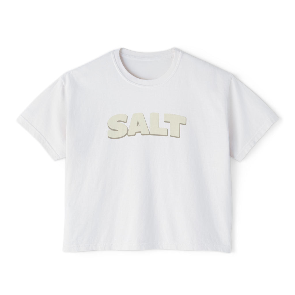 SALT Women's Boxy Tee - 'Salty Shenanigans' Beach Sunset Graphic Printify