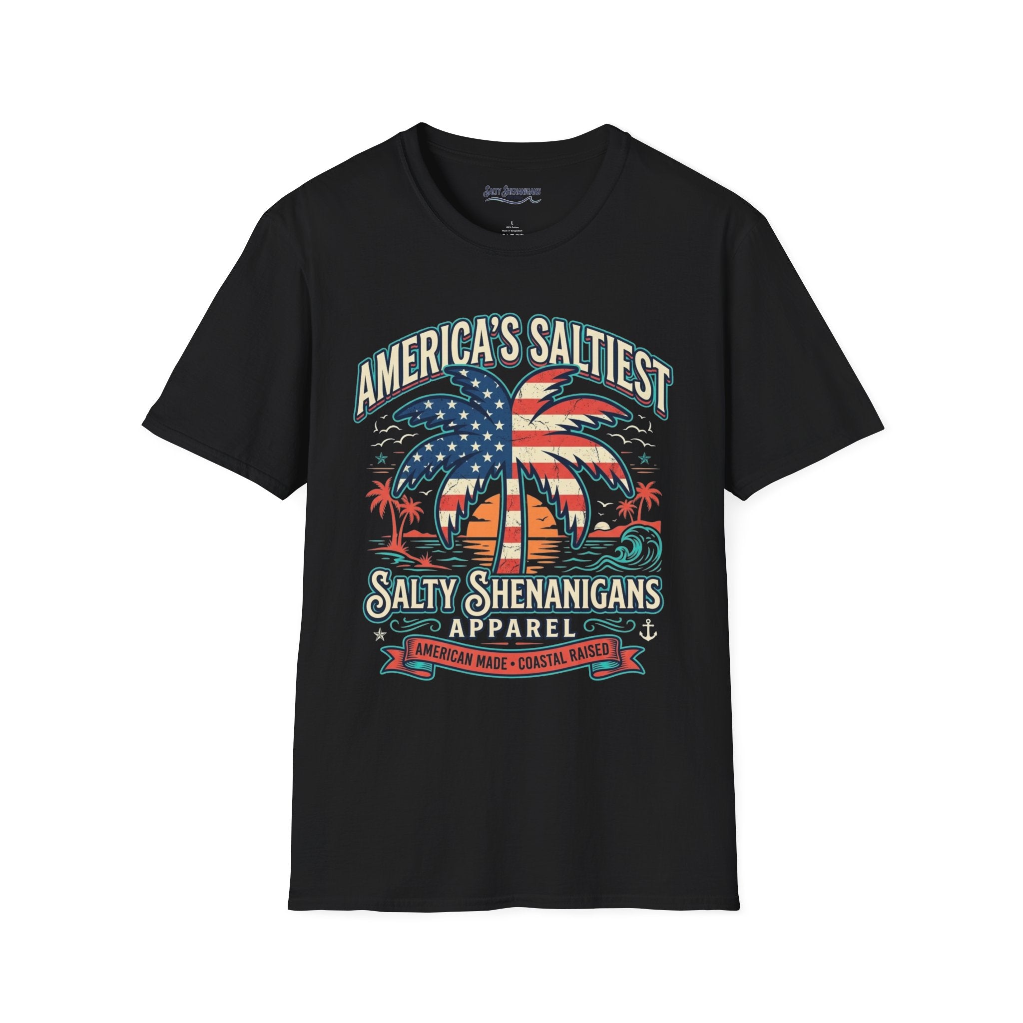 America's Saltiest Patriotic Palm Tree T-Shirt Printify