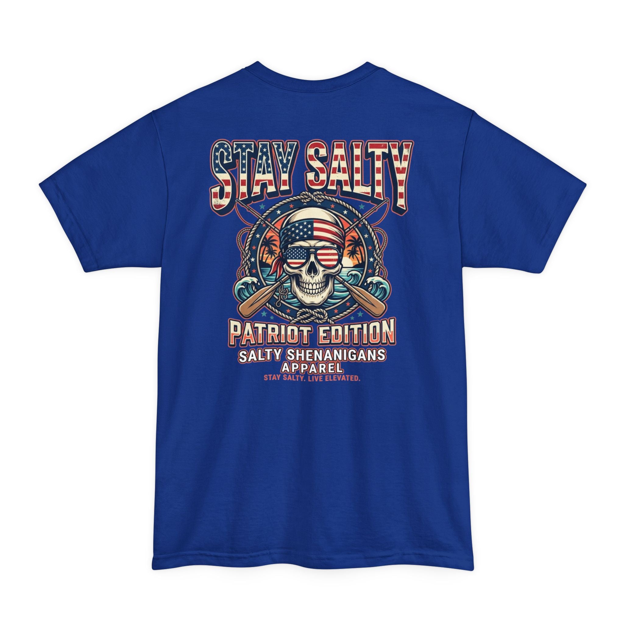 Stay Salty Patriot Edition Tall Shirt | Patriotic Beach Tee | Big & Tall Printify