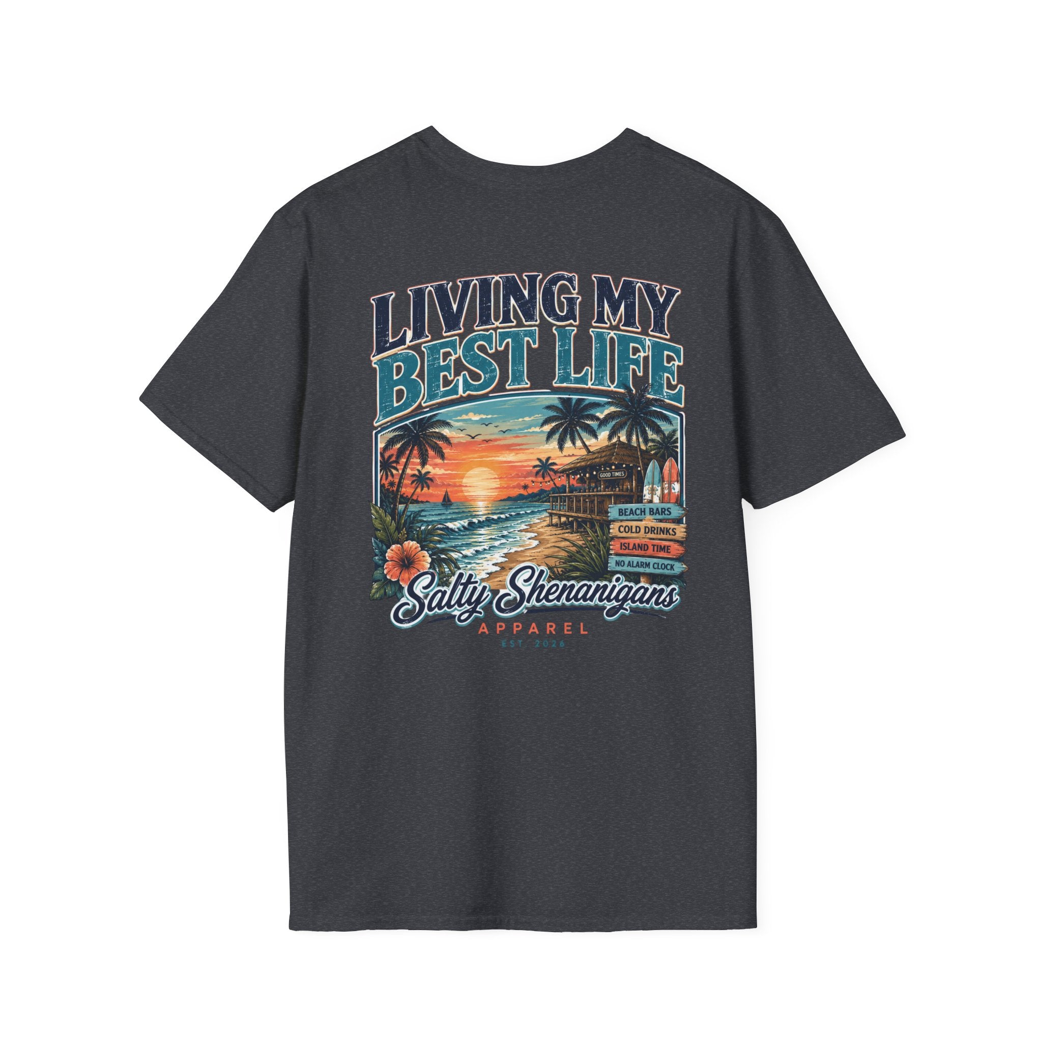 Living My Best Life Sunset Tee Printify