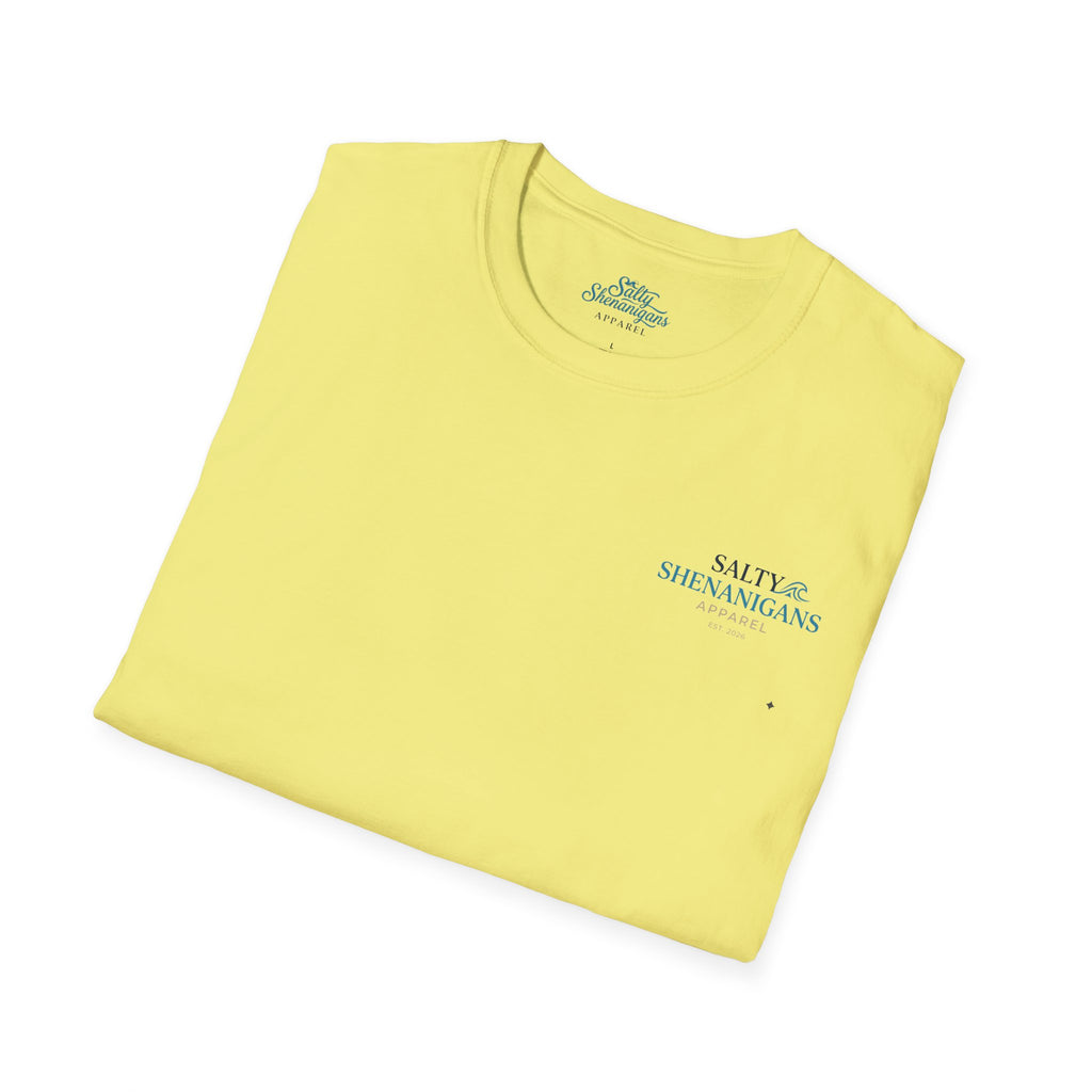 Never Late To Happy Hour Coastal Graphic Tee | Salty Shenanigans Apparel Printify