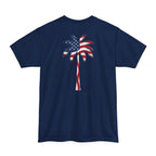 Tall American Flag Palm — Salty Shenanigans Apparel Patriotic Tee Printify