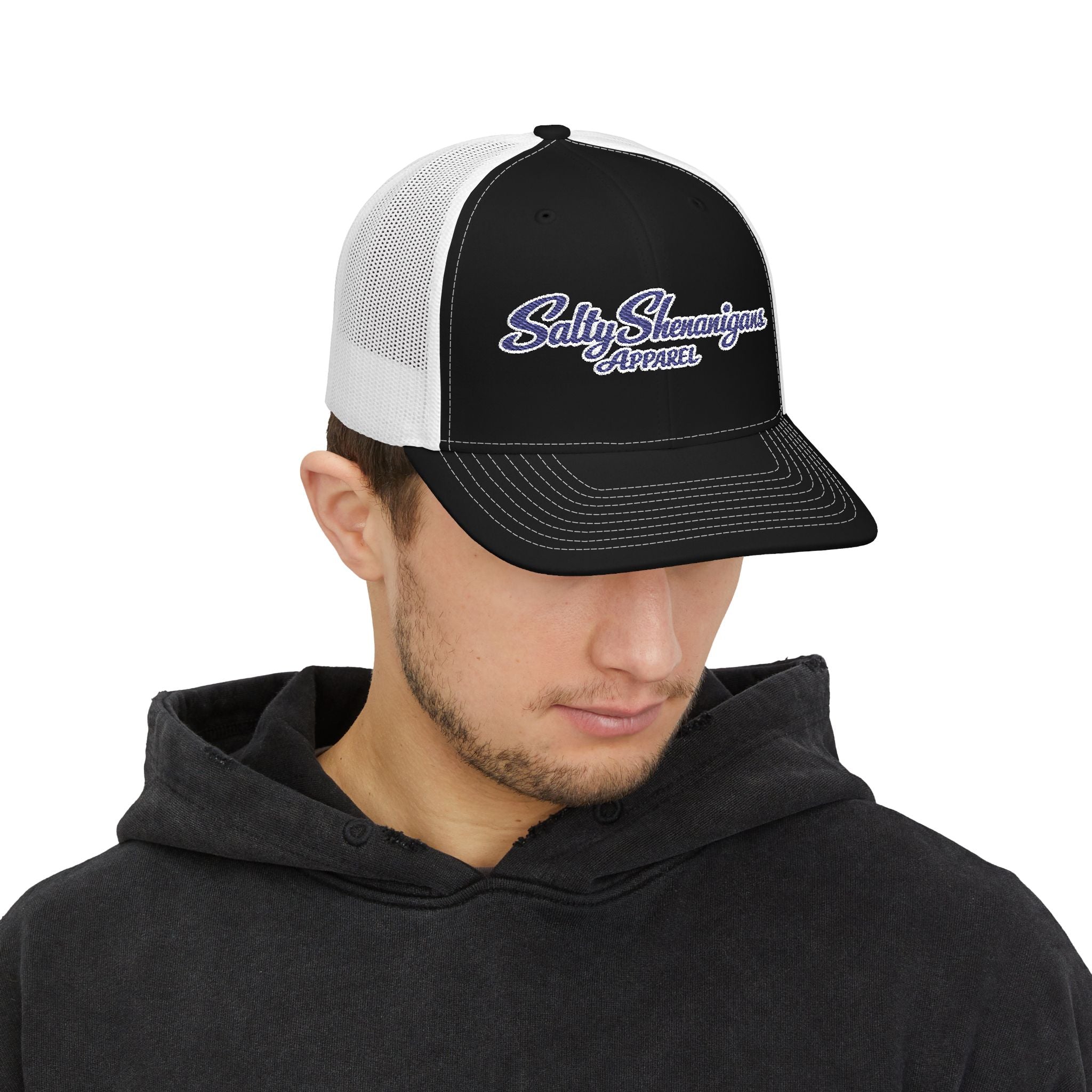 Salty Shenanigans Apparel Vintage Snapback Trucker Cap Printify