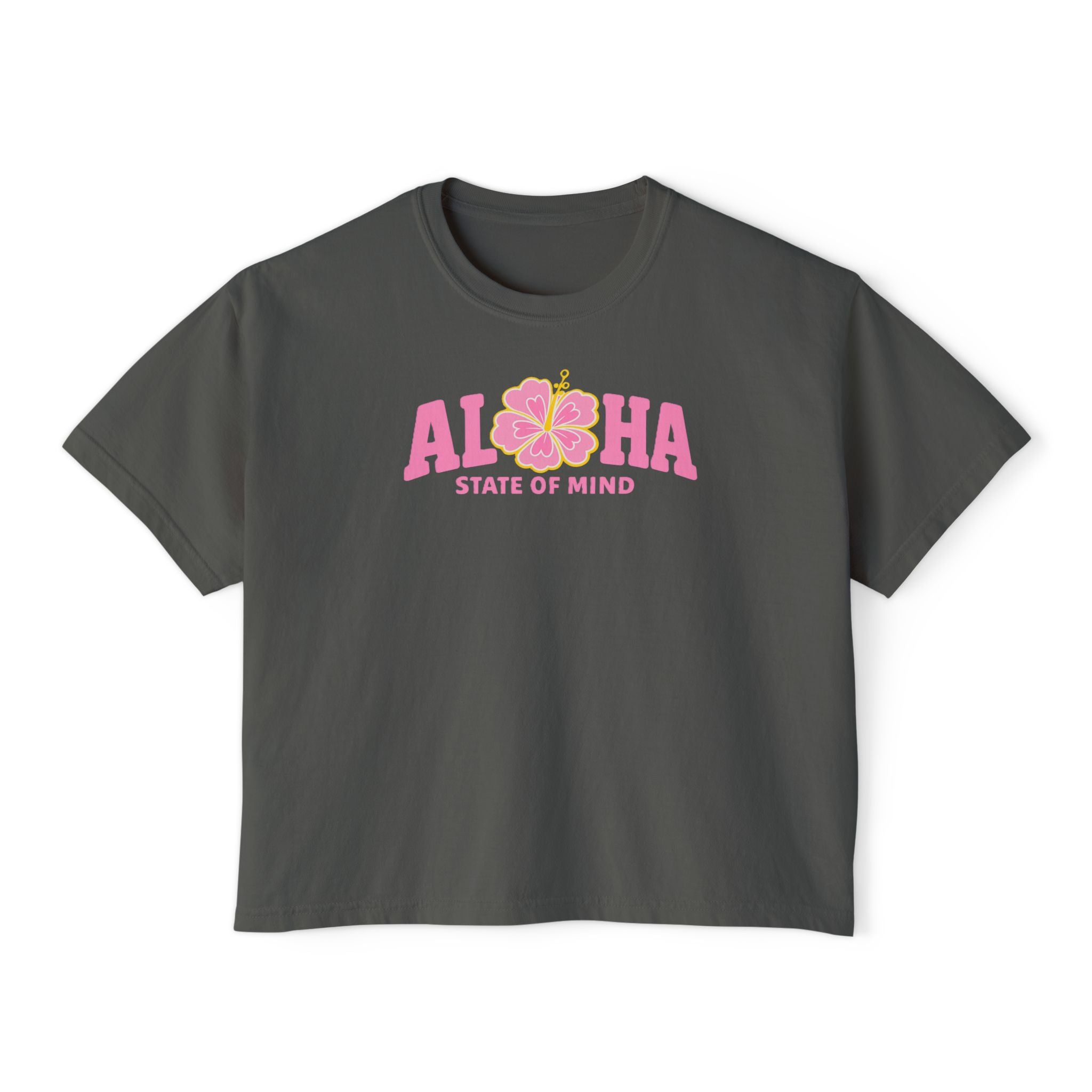 Aloha State Of Mind Women's Boxy Tee — Salty Shenanigans Printify