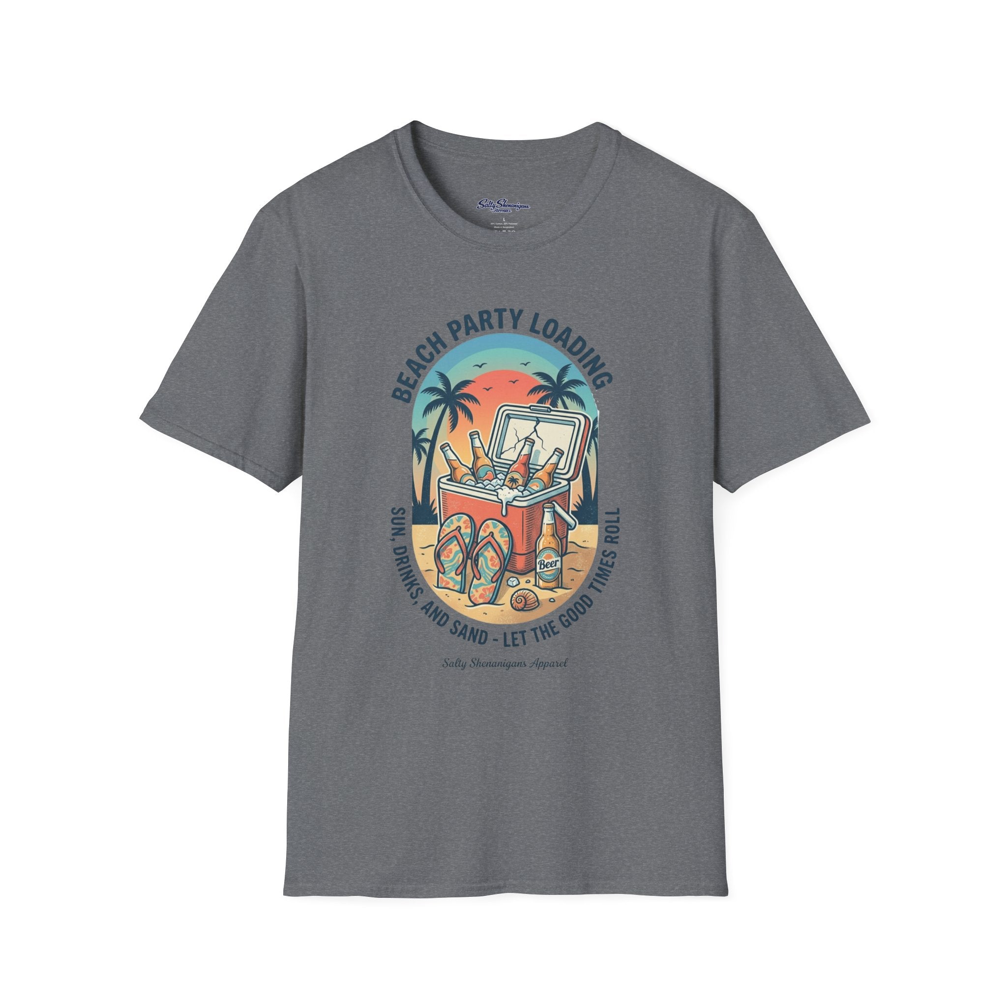 Salty Shenanigans Apparel Beach Party Loading T-Shirt Printify