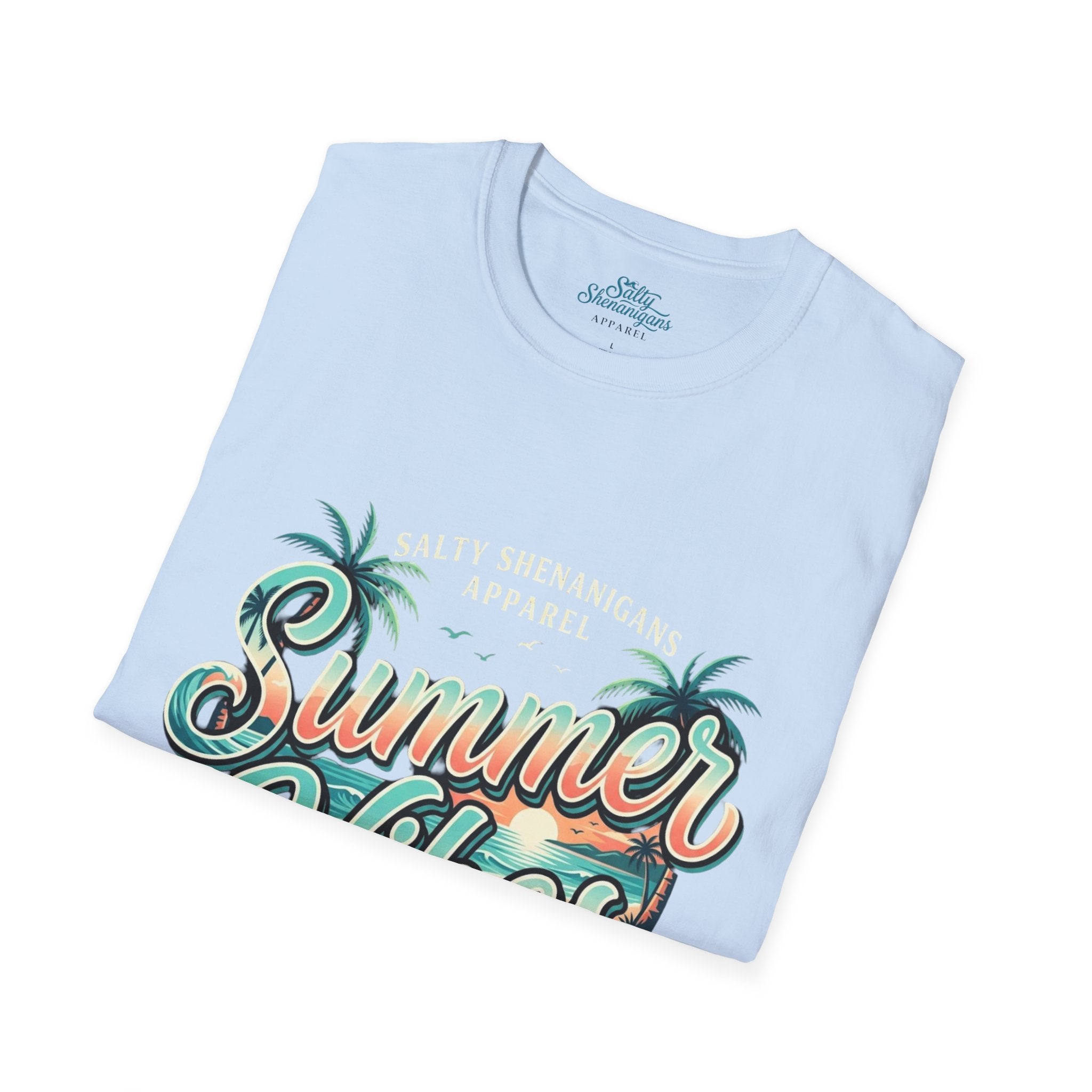 Summer Vibes™ Coastal Lifestyle Graphic Tee | Salty Shenanigans Apparel  Alternate SEO Title Printify