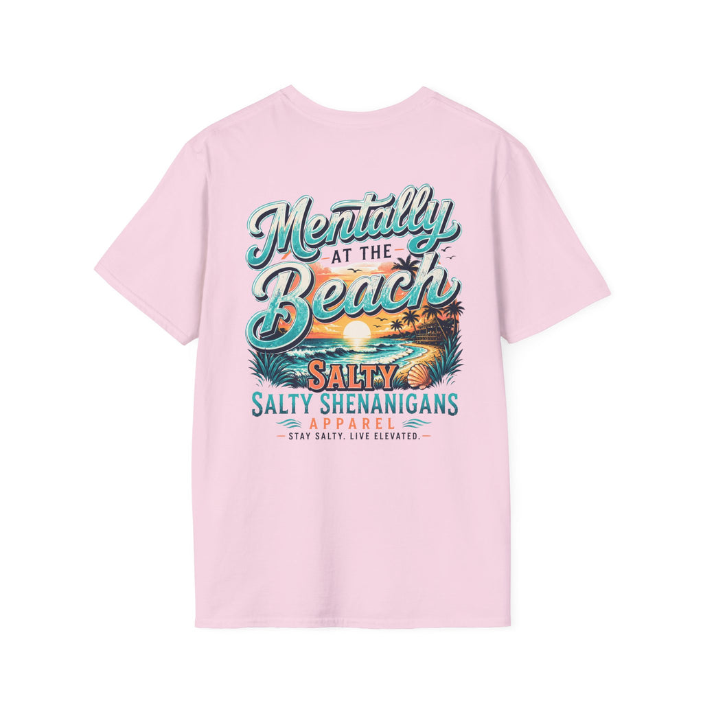 Mentally At The Beach Beach Bar T-Shirt | Premium Coastal Apparel Printify