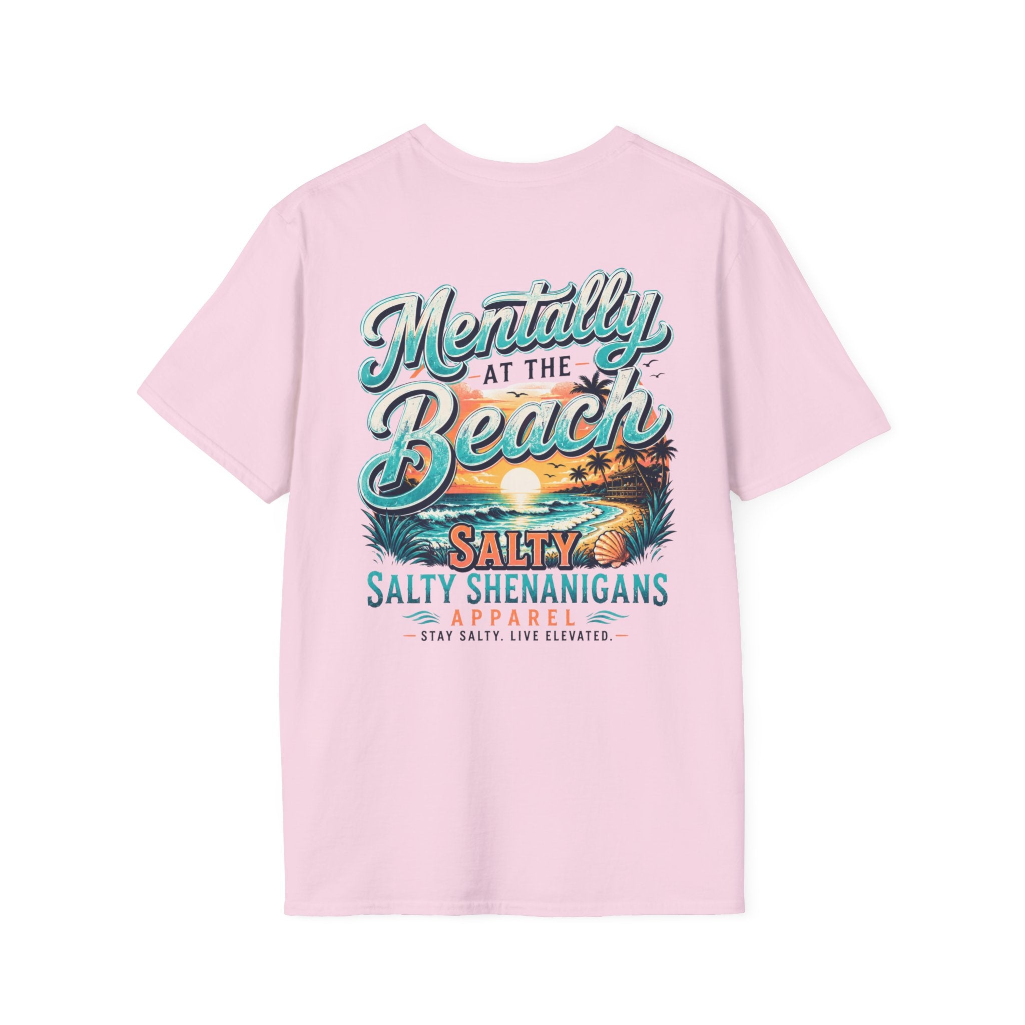 Mentally At The Beach Beach Bar T-Shirt | Premium Coastal Apparel Printify