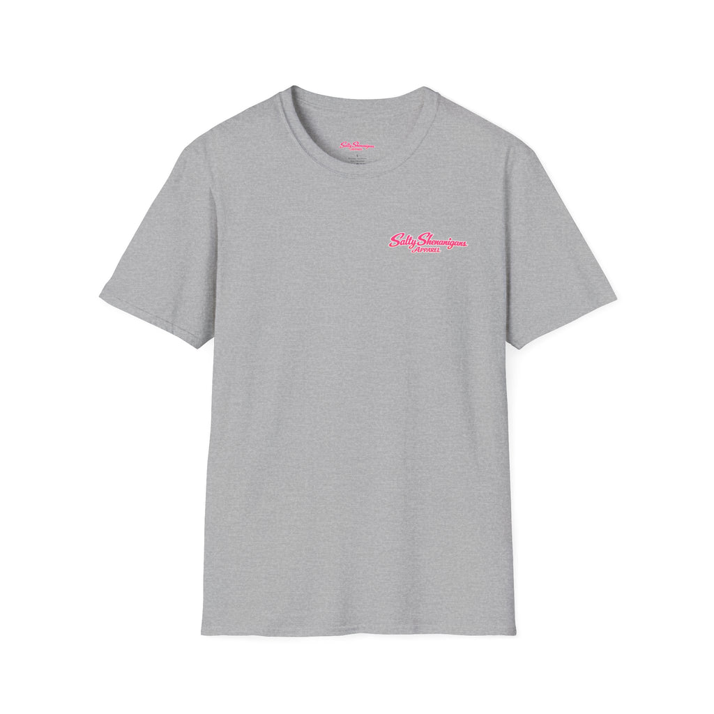Salty Shenanigans Beach Club T-Shirt — Graphic Beach Scene Tee Printify