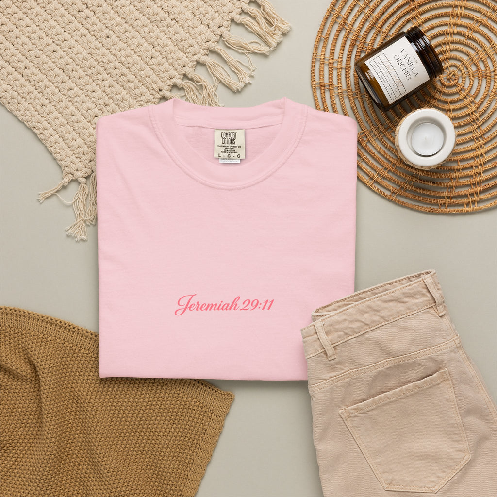 Scripted Scripture T‑Shirt — “For I know the plans I have for you” Inspirational Tee Printify