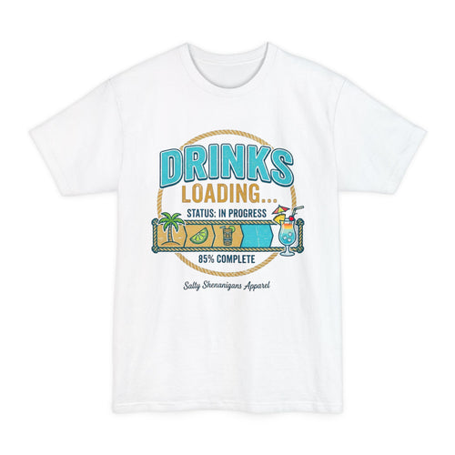 Drink Loading Salty Shenanigans Apparel Tall T-Shirt Printify