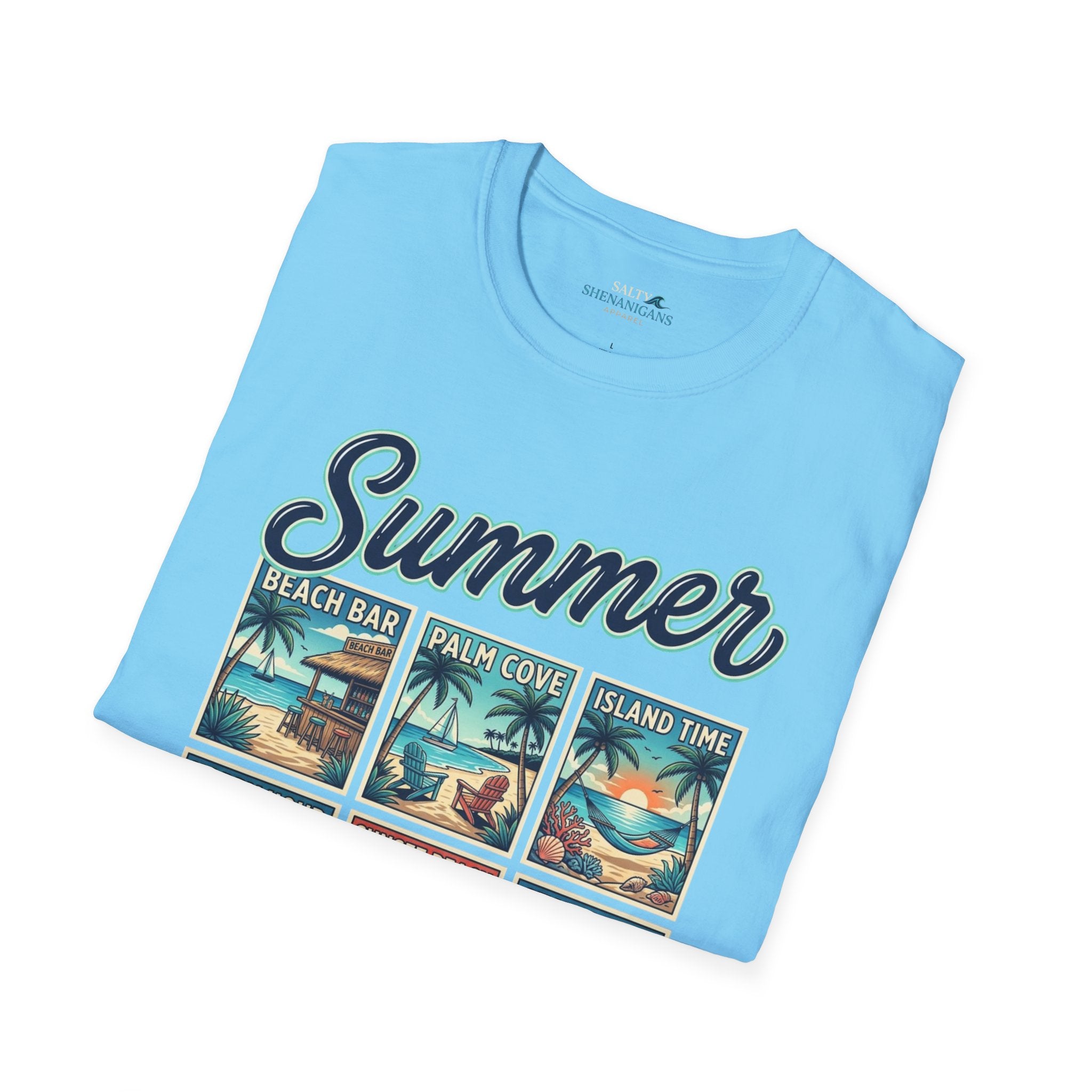 Summer Vintage Beach Postcard Graphic T-Shirt Printify
