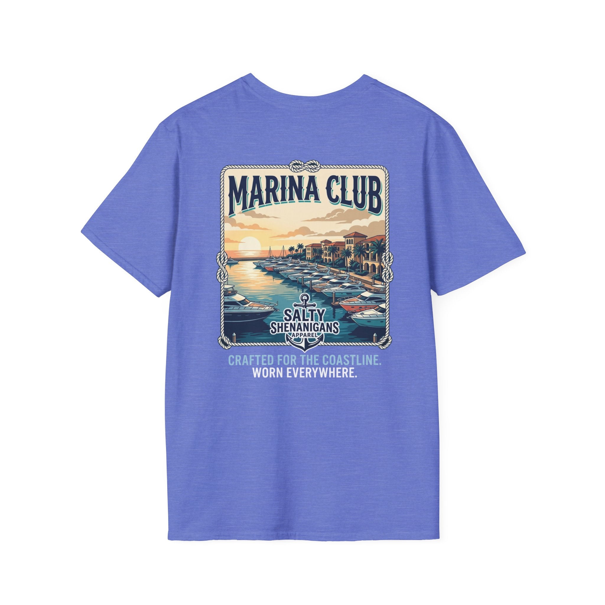 Marina Club Coastal Lifestyle Tee | Salty Shenanigans Apparel Printify