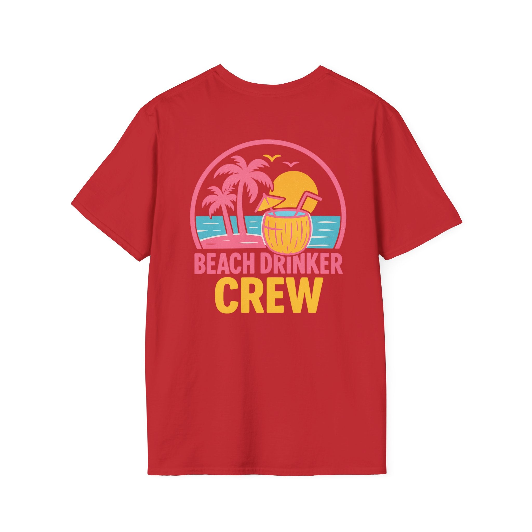 Beach Drinker Crew T-Shirt Printify
