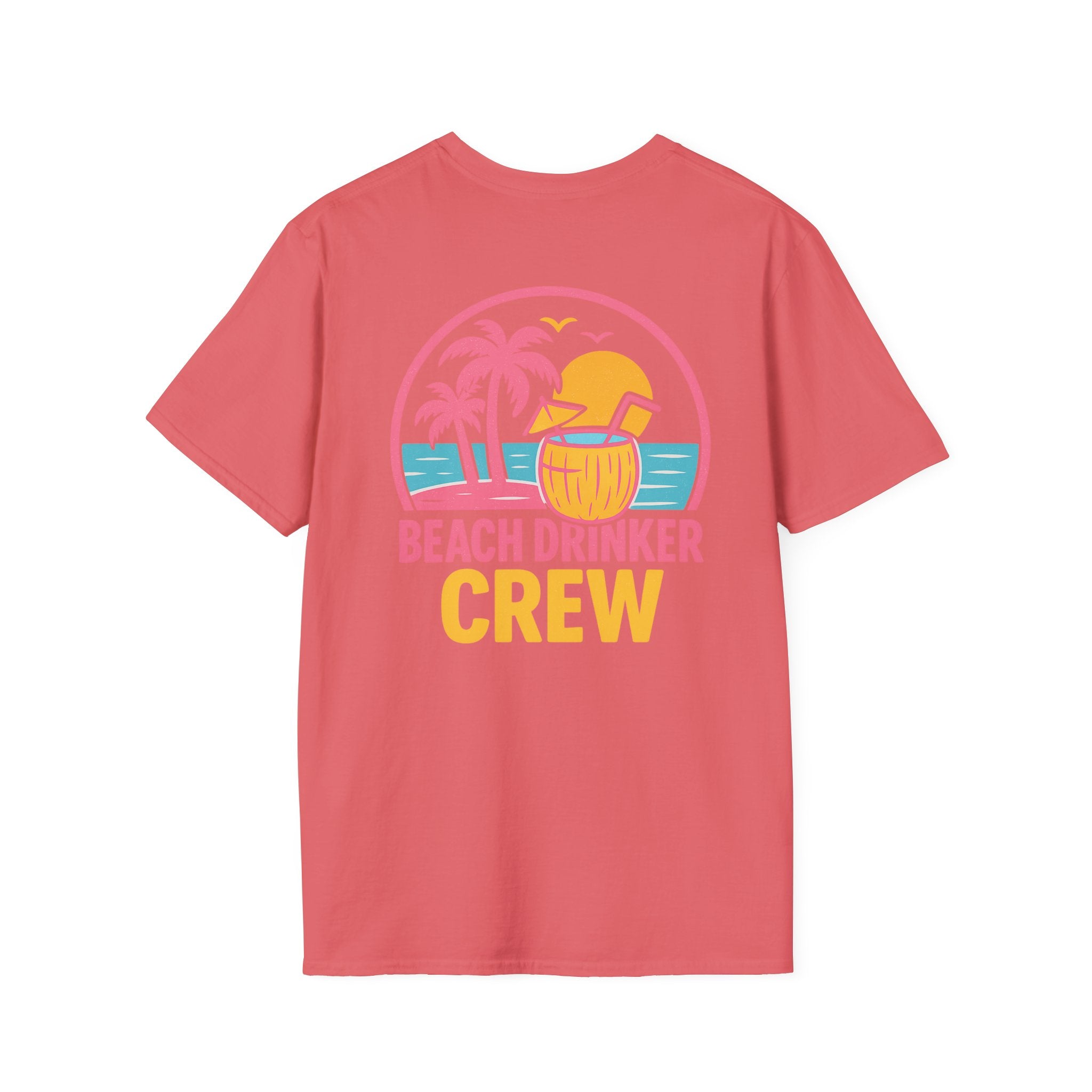 Beach Drinker Crew T-Shirt Printify