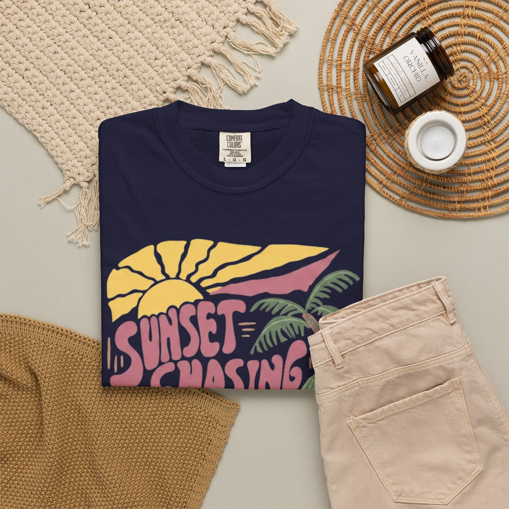 Clothed In Christ T‑Shirt — Sunset Chasing Jesus Seeker Tee Printify