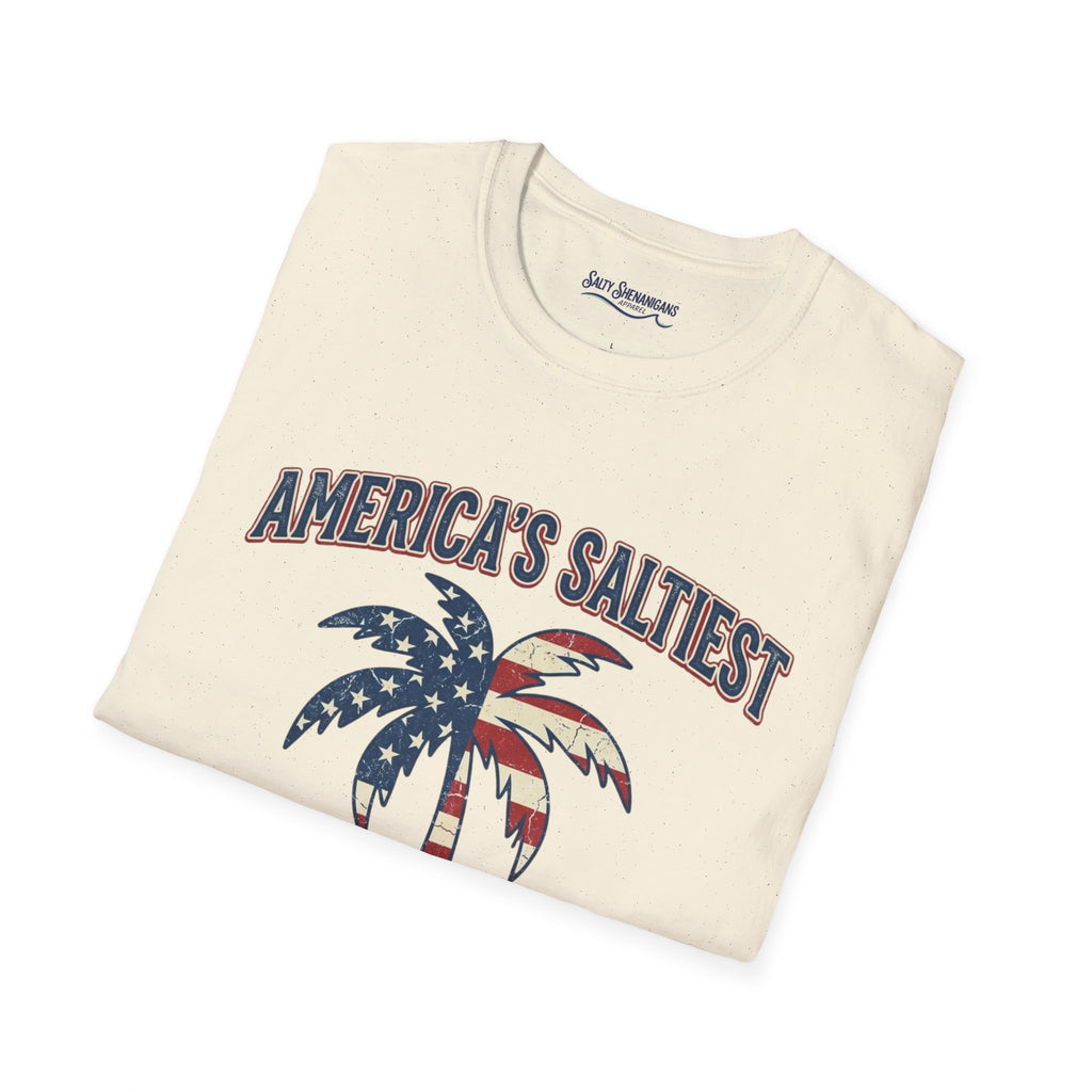 America's Saltiest Patriotic Palm Tree T-Shirt Printify
