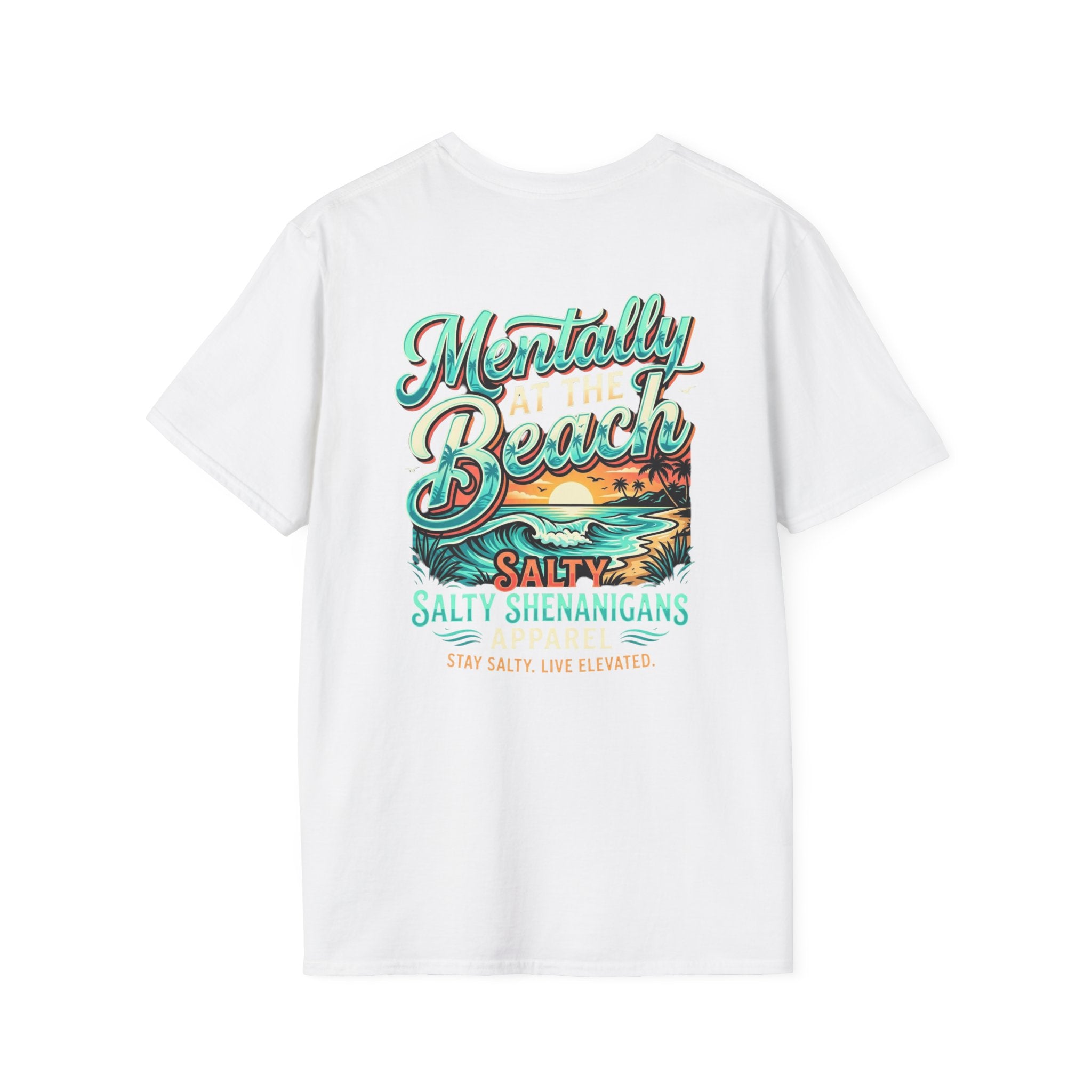 Mentally At The Beach Beach Bar T-Shirt | Premium Coastal Apparel Printify