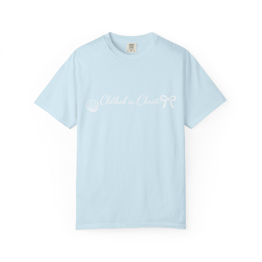 Clothed in Christ T-Shirt- White Graphic Printify