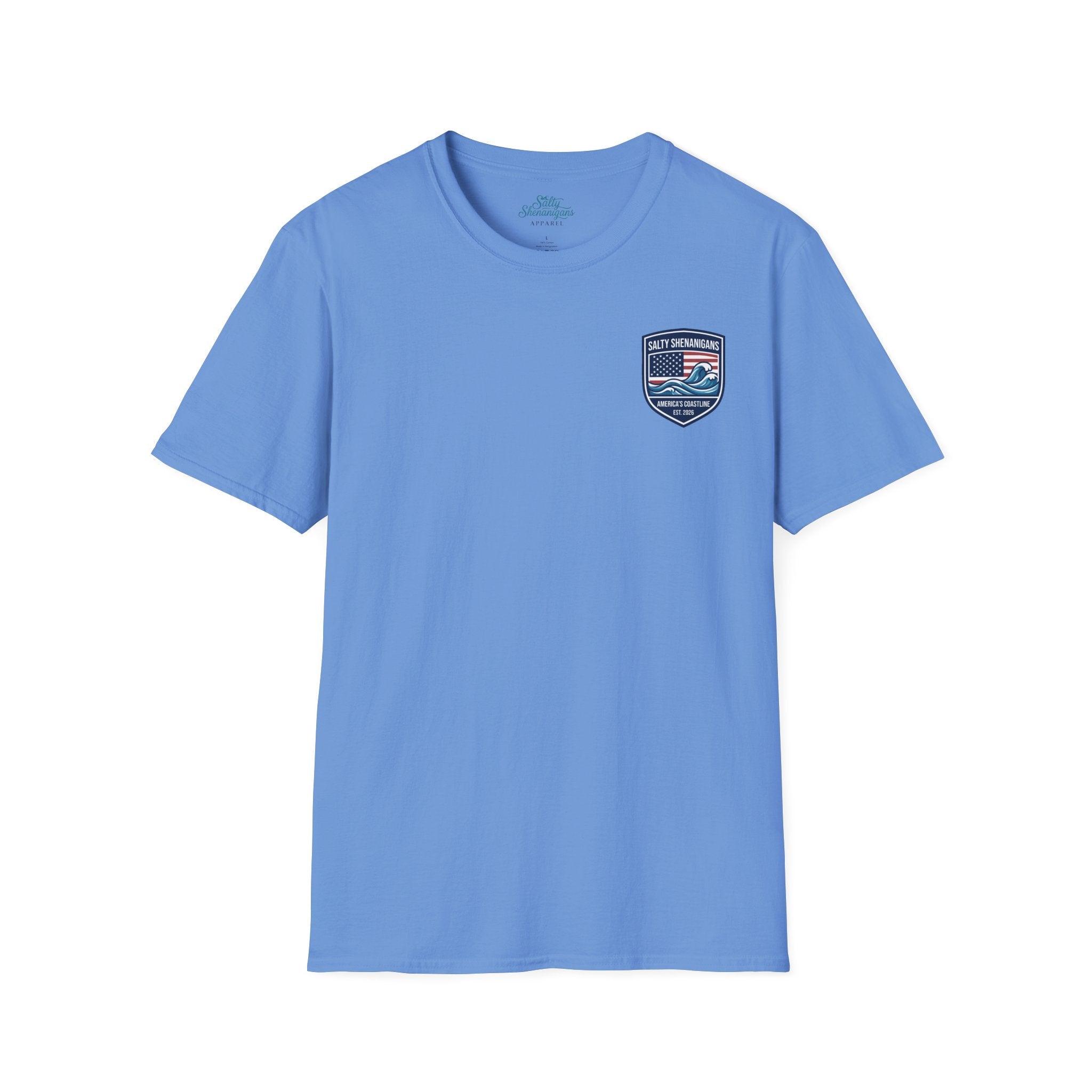 America 250th Anniversary Coastal Flag Tee | Salty Shenanigans Apparel Printify