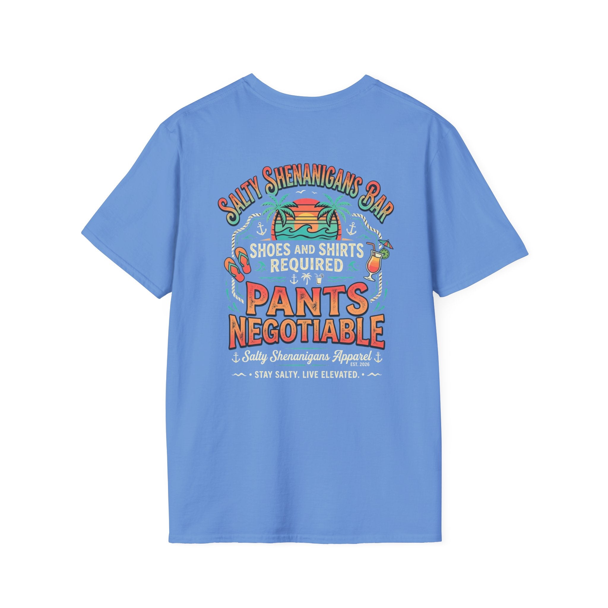 Pants Negotiable Beach Bar T-Shirt Printify