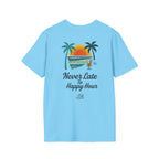 Salty Shenanigans Apparel Never Late To Happy Hour T-Shirt Printify