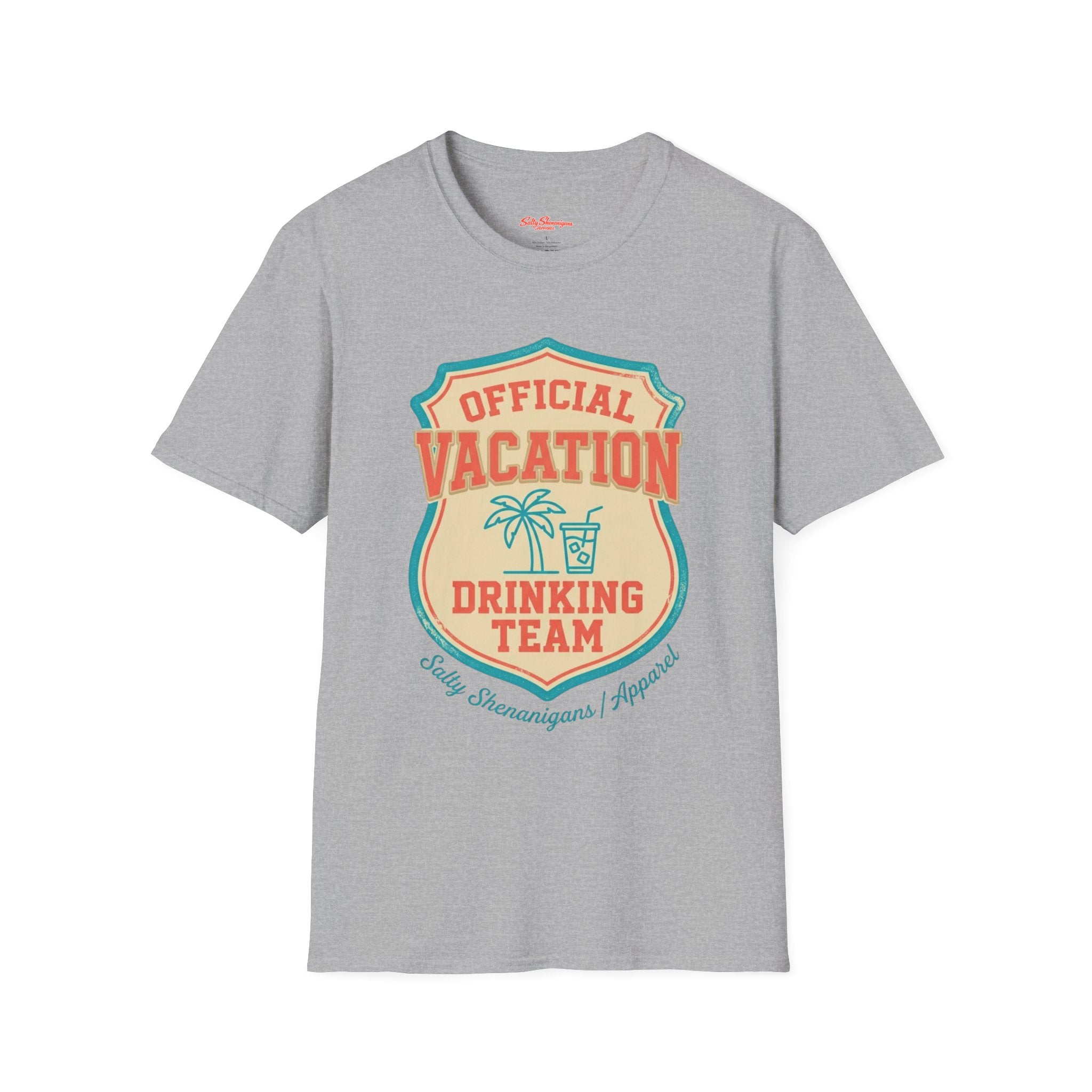 Salty Shenanigans Apparel Official Vacation Drinking Team T-Shirt Printify