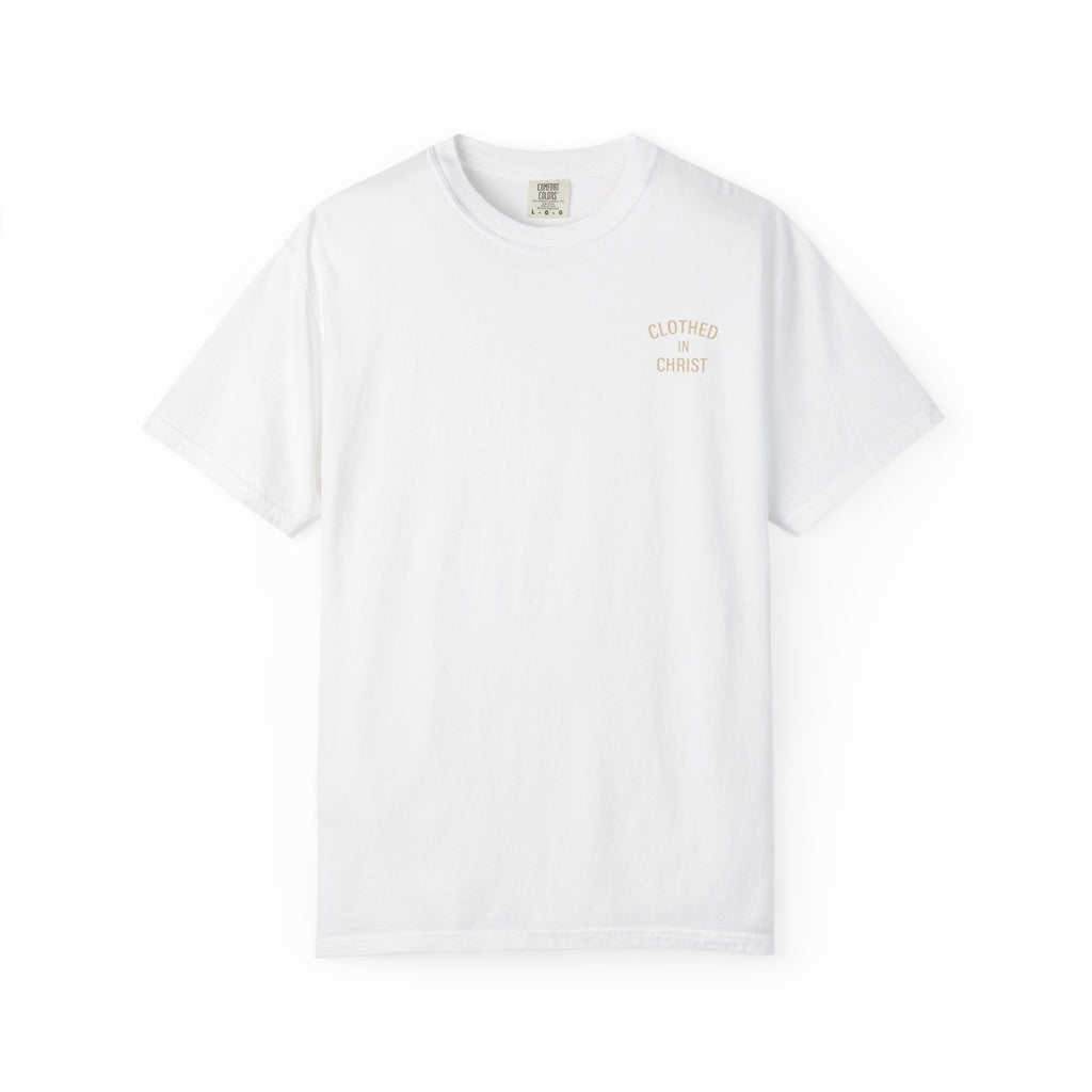 Clothed In Christ T‑Shirt — Isaiah 43:2 Beach Tee Printify