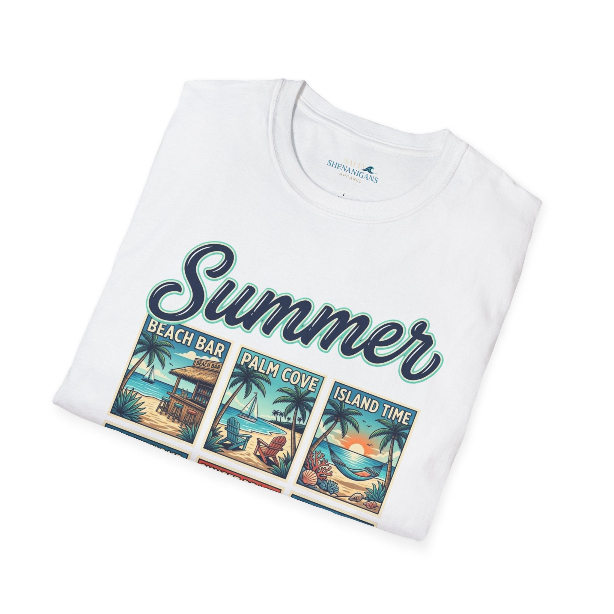 Summer Vintage Beach Postcard Graphic T-Shirt Printify