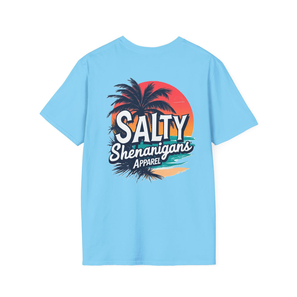 Salty Shenanigans Apparel Beach Palm T-Shirt Printify