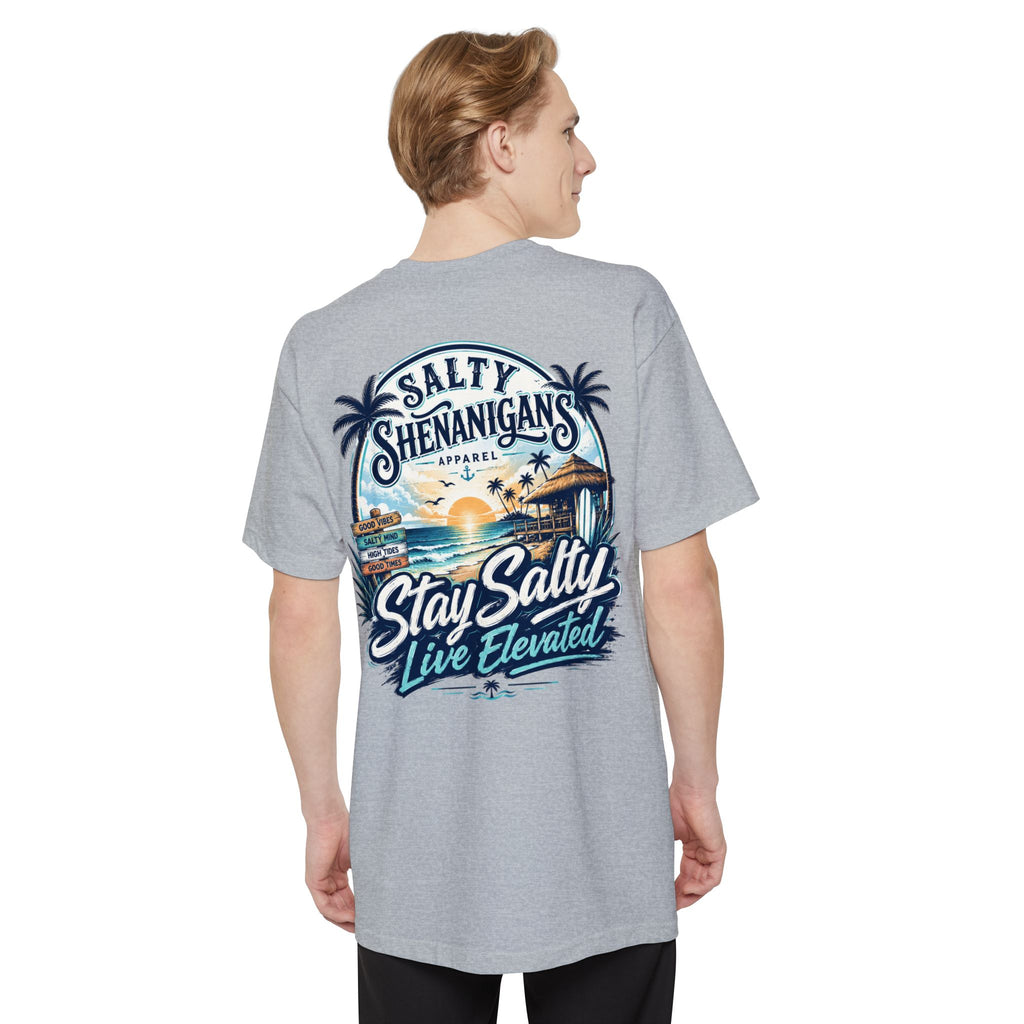 Stay Salty, Live Elevated Coastal Beach Bar Tall Tee Printify