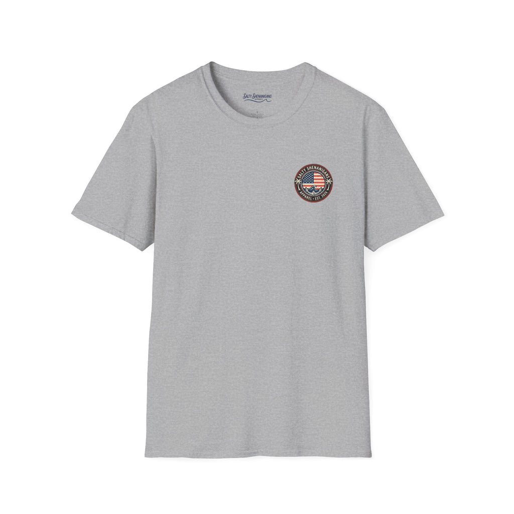 American Made Coastal Raised Patriotic T-Shirt Printify