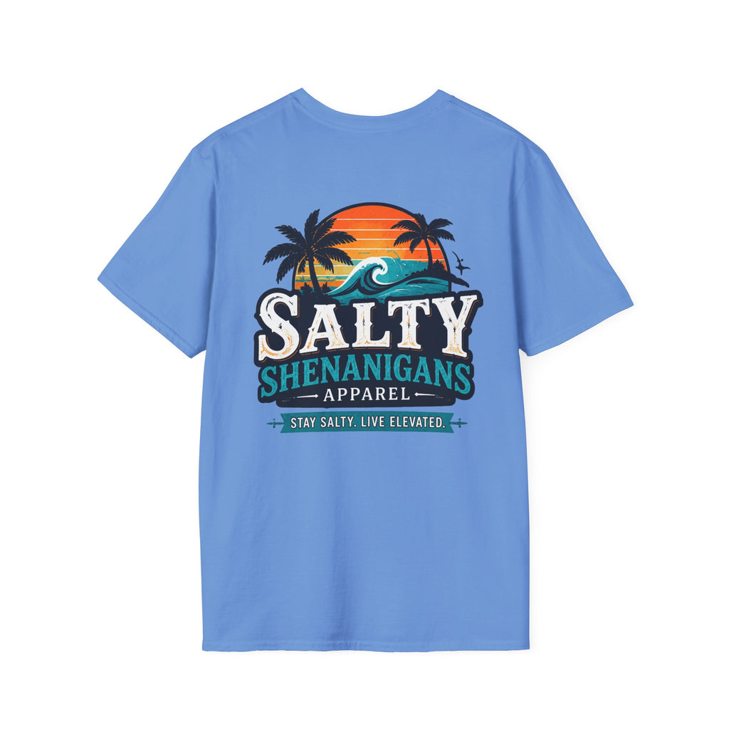 Salty Shenanigans Apparel Wave Logo Tee Printify