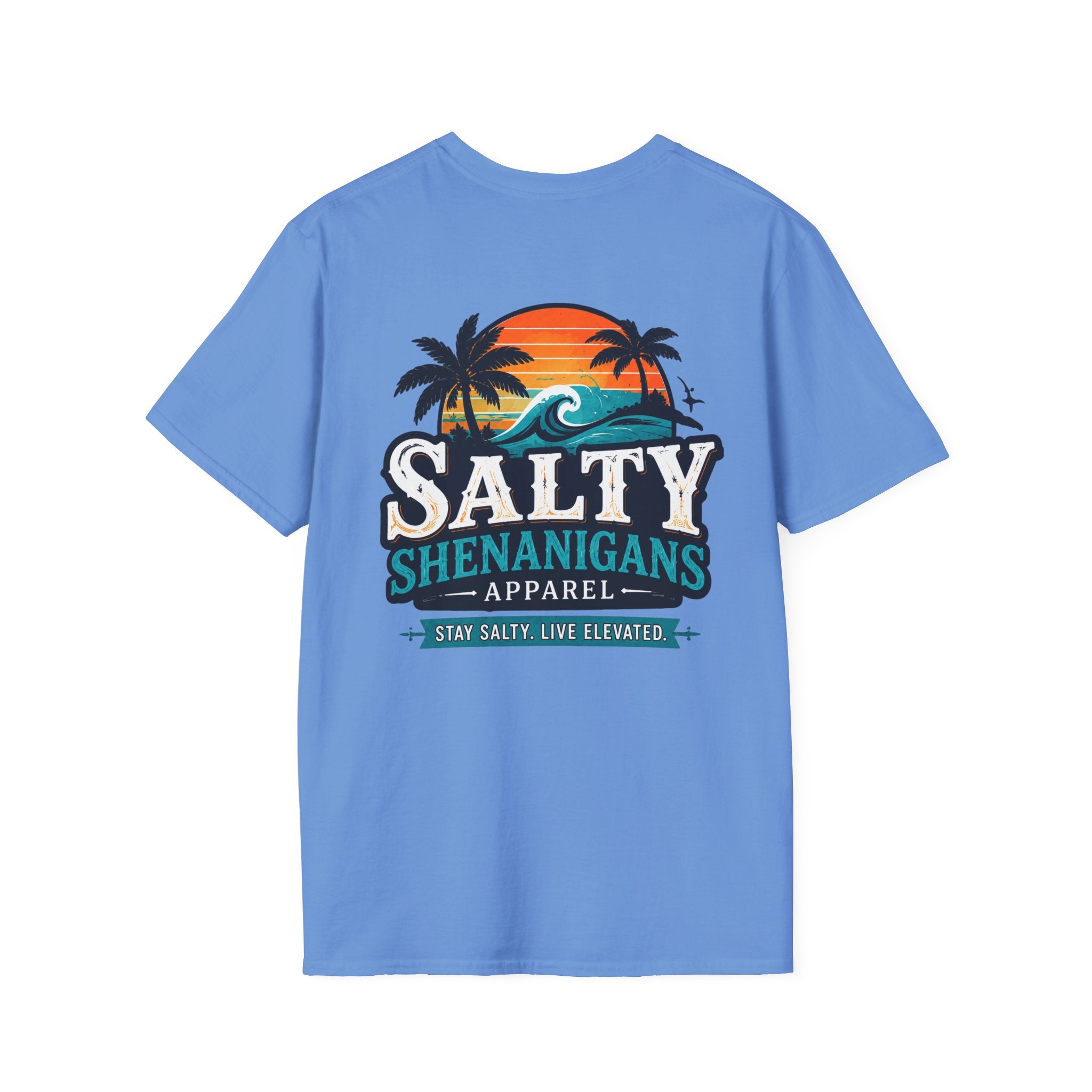 Salty Shenanigans Apparel Wave Logo Tee Printify