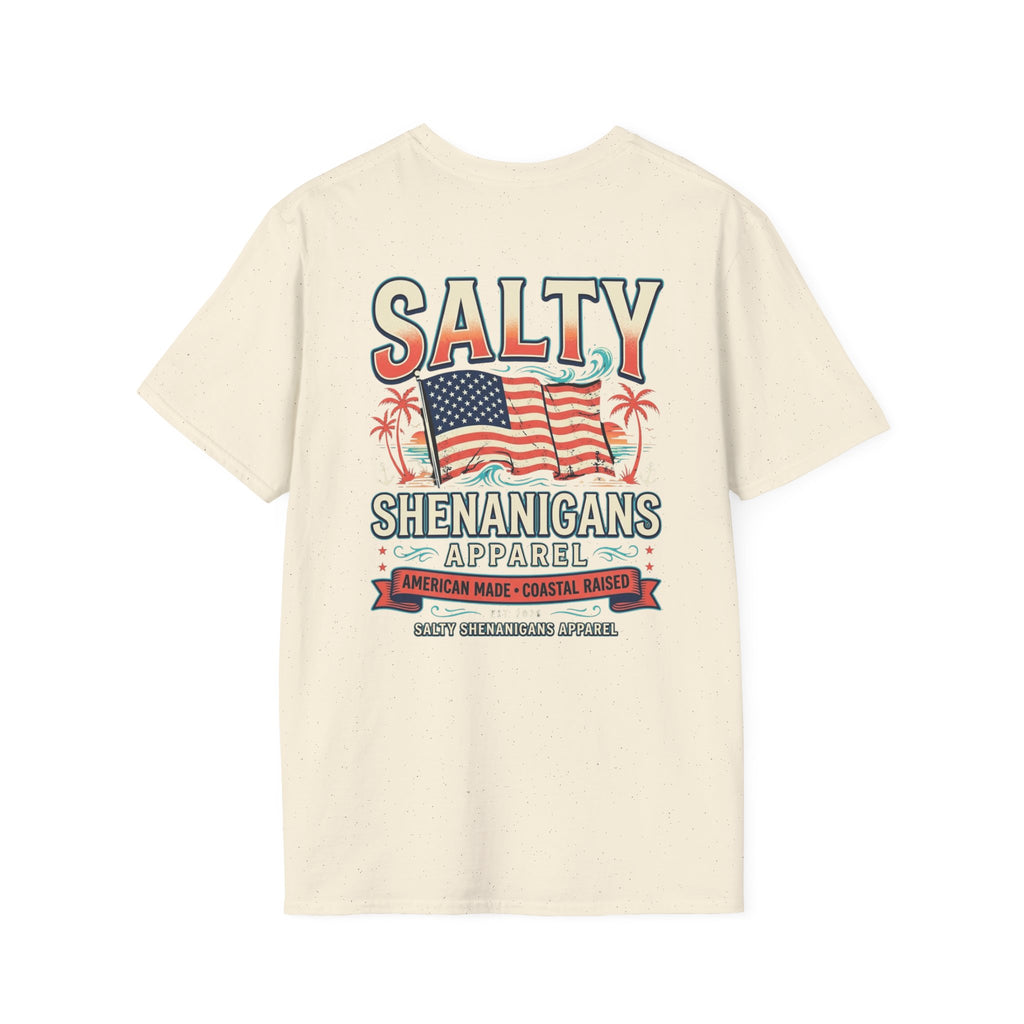 American Made Coastal Raised Patriotic T-Shirt Printify
