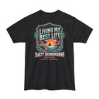 Living My Best Life Shirt | Beach Vacation Tall Tee Printify