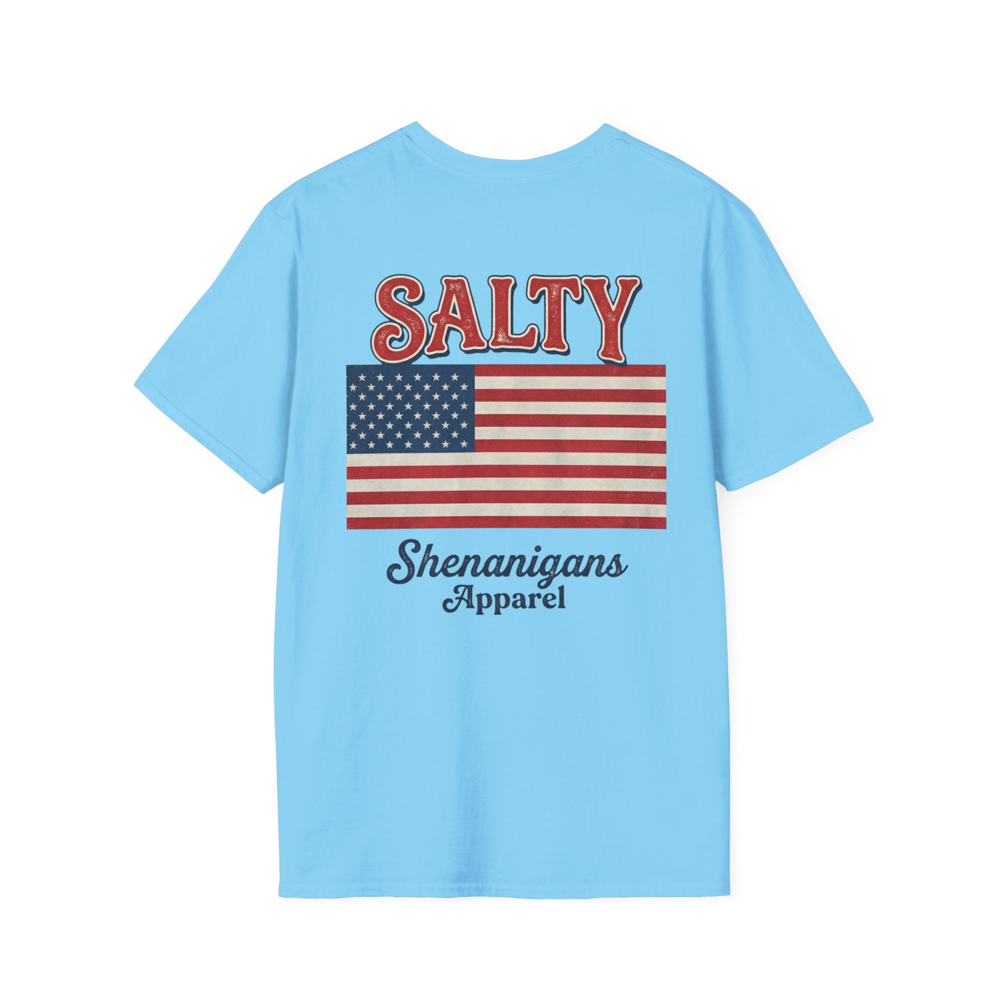 American Flag  Salty Shenanigans Apparel  T-Shirt Printify
