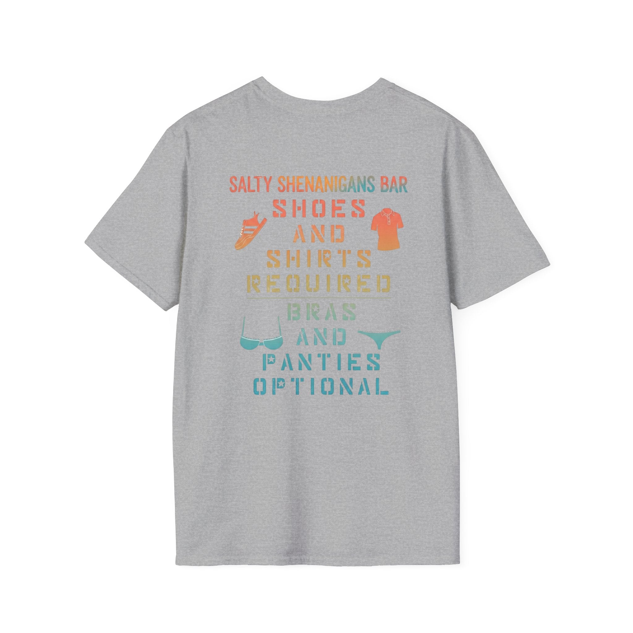 Shoes And Shirts Required - Salty Shenanigans Apparel T-Shirt Printify