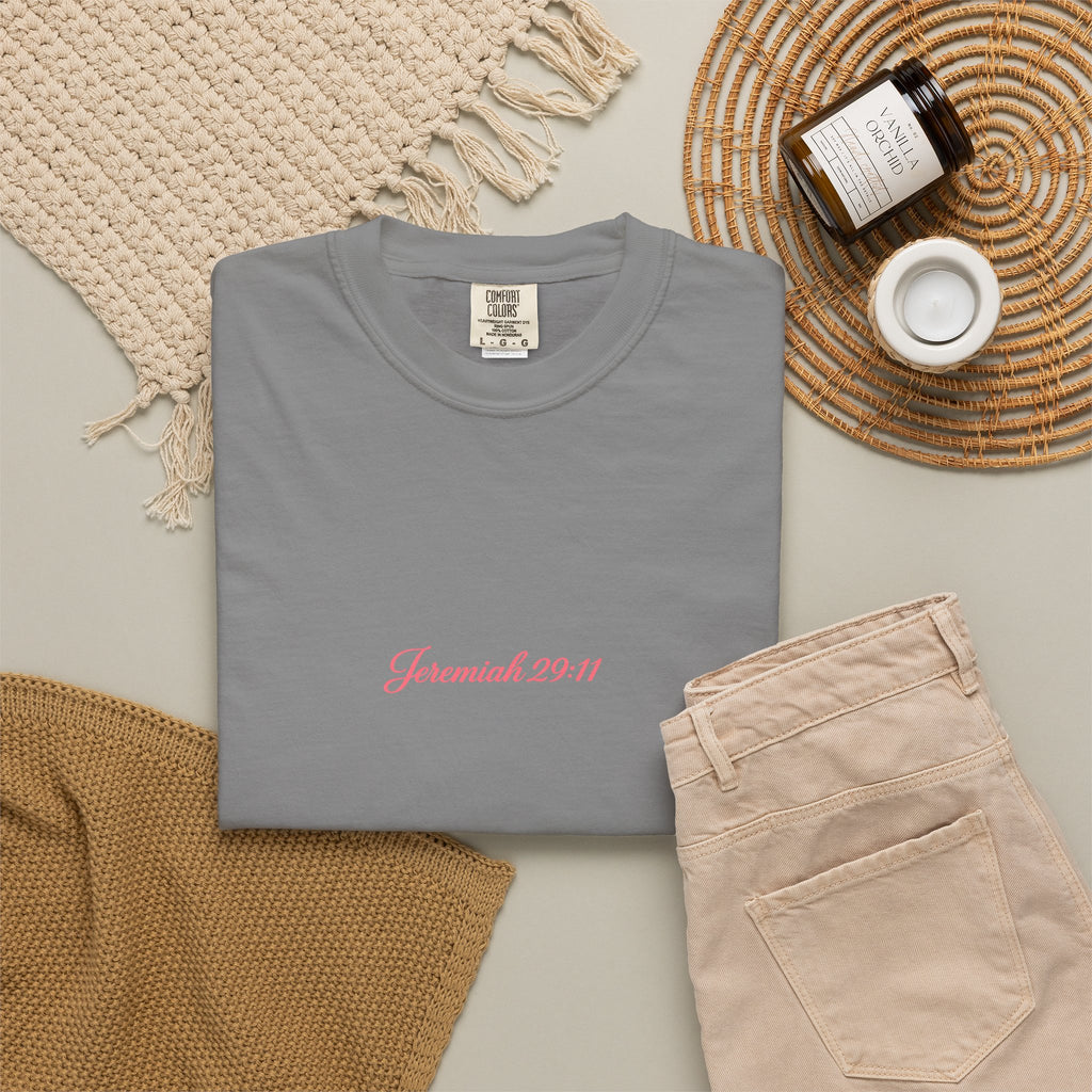 Scripted Scripture T‑Shirt — “For I know the plans I have for you” Inspirational Tee Printify