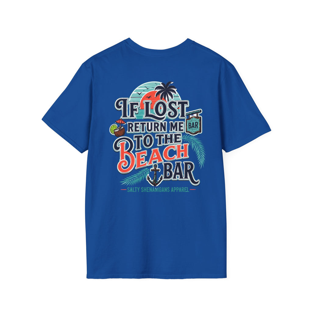 If Lost Return Me To The Beach Bar T-Shirt Printify